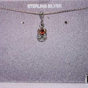 Unique beautiful sterling, silver flower, delicate necklace